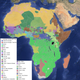 A map of the language families of Africa